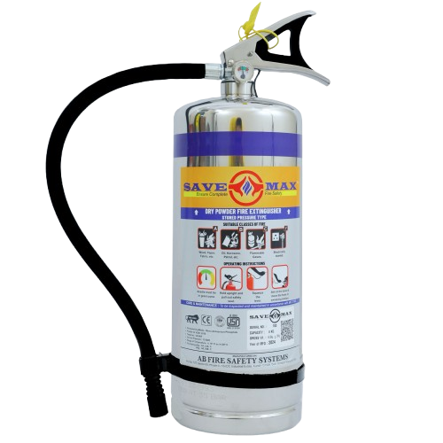 Savemax ABC Stored Pressure Stainless Steel Fire Extinguisher 4Kg