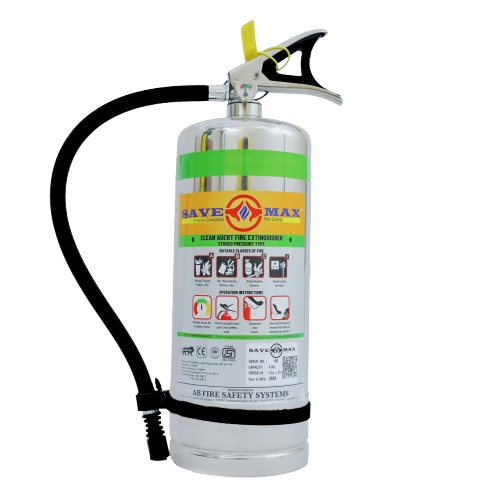Savemax Clean Agent Stored Pressure Stainless Steel Fire Extinguisher 4Kg