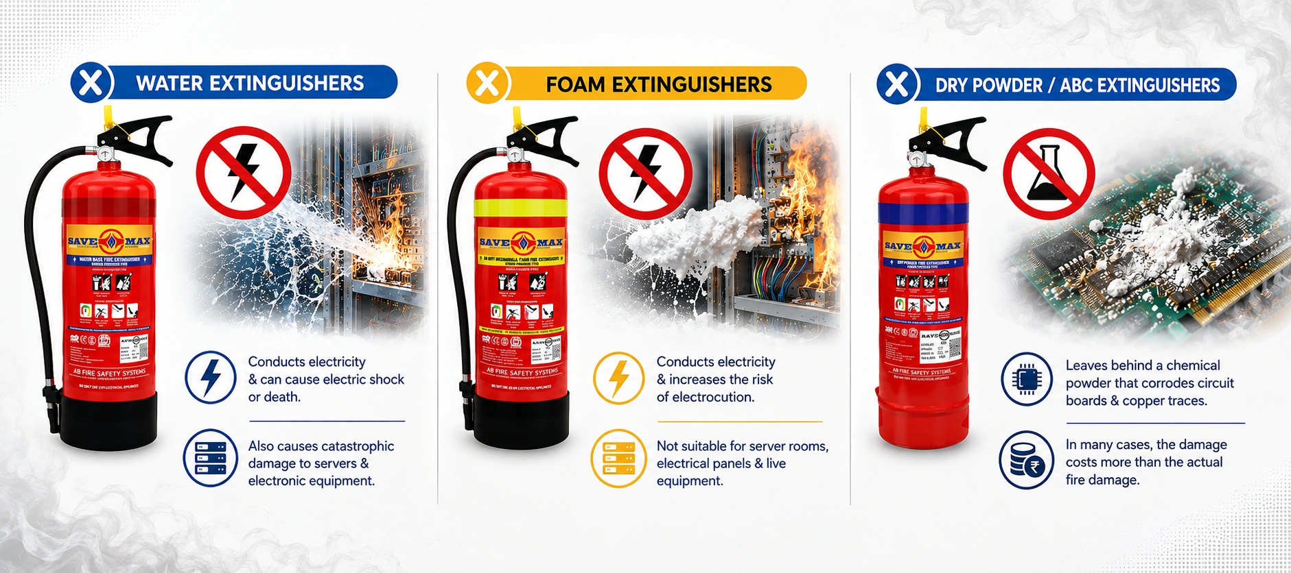 Extinguishers You Must Avoid During a Fire Emergency