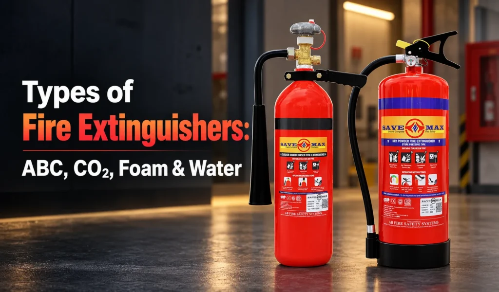 Types of Fire Extinguishers: ABC, CO₂, Foam & Water